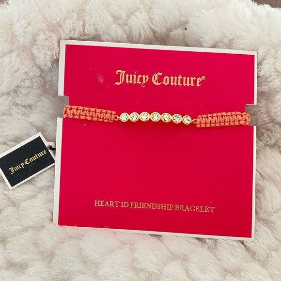 Juicy Couture Orange Rope Gold Tone Crystal Friendship Adjustable Bracelet NWT - Picture 8 of 9